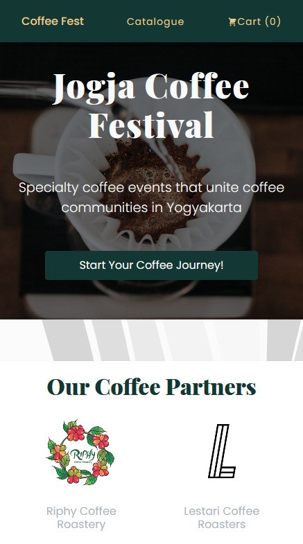 coffee festival homepage responsive